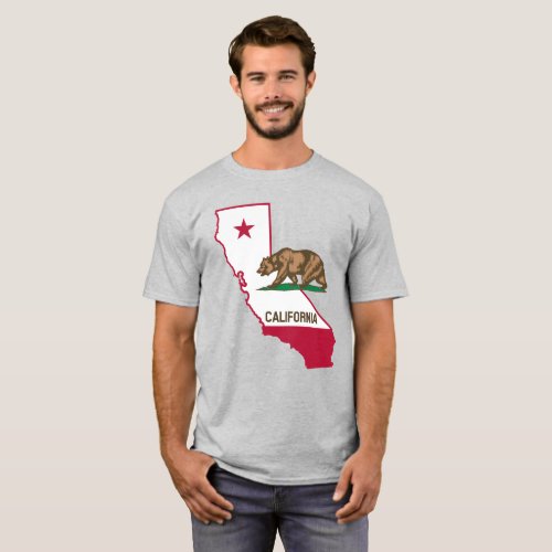 California Outline and Flag T_Shirt