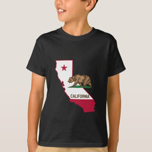 California Outline and Flag T_Shirt