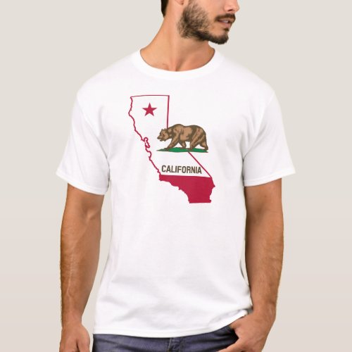 California Outline and Flag T_Shirt