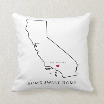 California Outline - Custom City Throw Pillow by PinkMoonDesigns at Zazzle