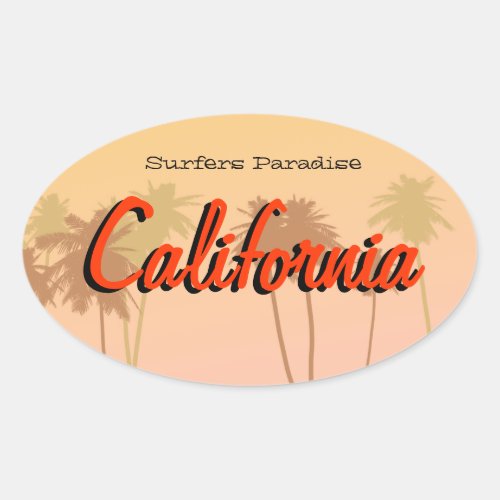 California Oval Sticker