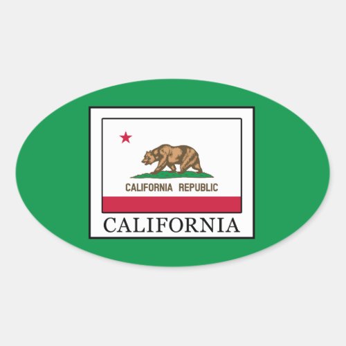California Oval Sticker