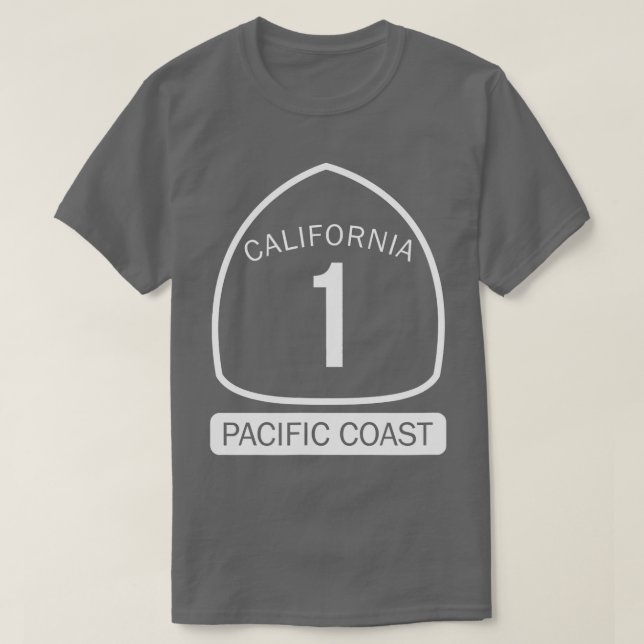 California Pacific Coast Highway 1  T-Shirt (Design Front)
