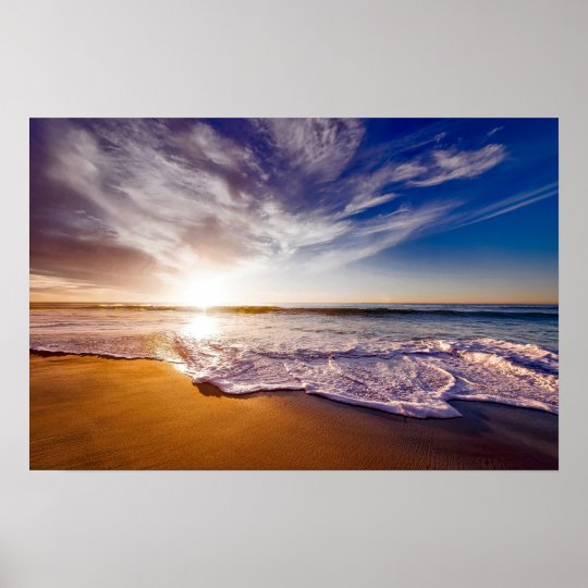 California Pacific Ocean sunset beach Poster | Zazzle.com