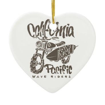 California Pacific Wave Riders Surf Side T-shirts Ceramic Ornament California Pacific Wave Riders Surf Side T-shirts Ceramic Ornament