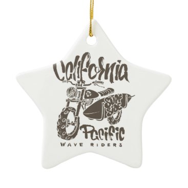 California Pacific Wave Riders Surf Side T-shirts Ceramic Ornament California Pacific Wave Riders Surf Side T-shirts Ceramic Ornament