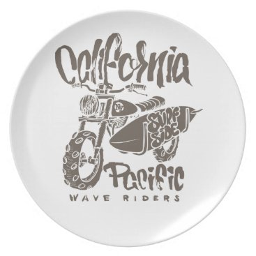 California Pacific Wave Riders Surf Side T-shirts Melamine Plate California Pacific Wave Riders Surf Side T-shirts Melamine Plate