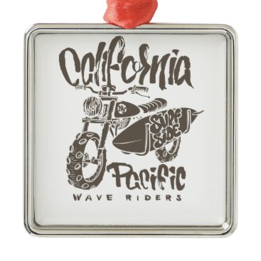 California Pacific Wave Riders Surf Side T-shirts Metal Ornament California Pacific Wave Riders Surf Side T-shirts Metal Ornament
