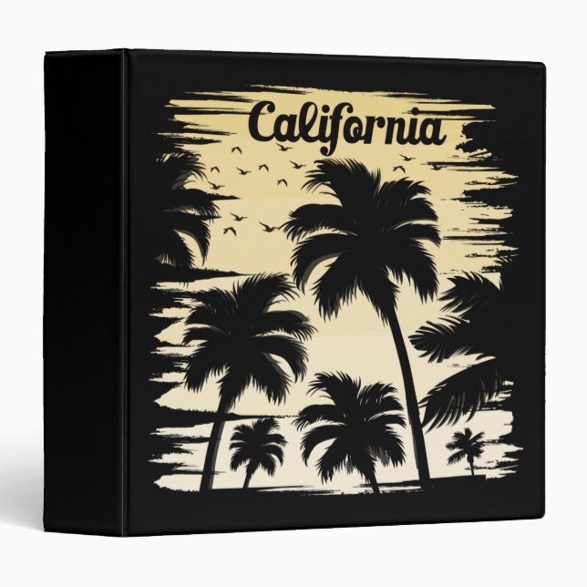 California Palm Tree 3 Ring Binder (Front/Spine)
