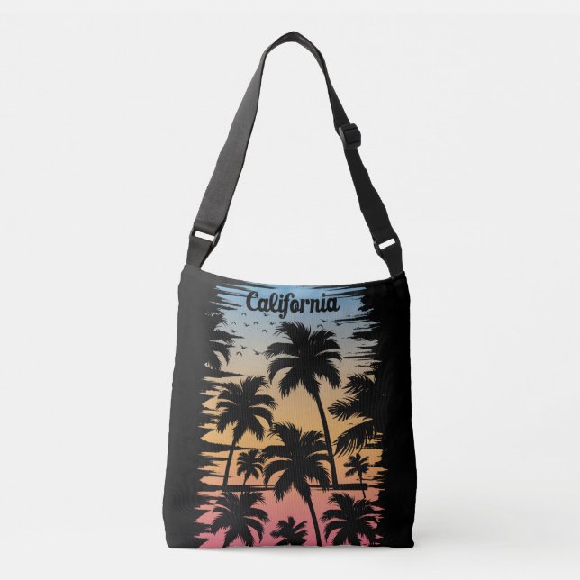 California Palm Tree Crossbody Bag (Front)