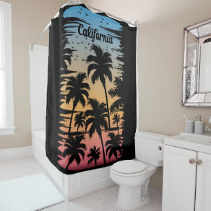 California Palm Tree Shower Curtain