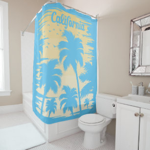 California Palm Tree Shower Curtain