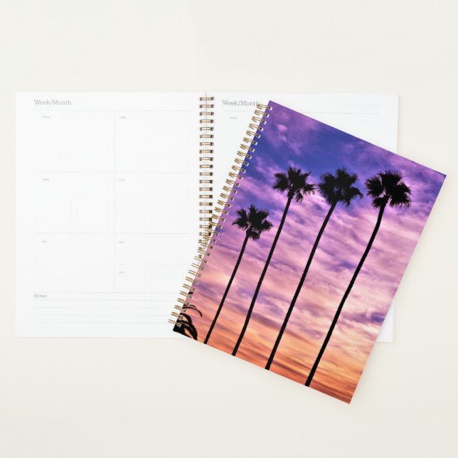 California Palm Tree Sunset Planner (Display)