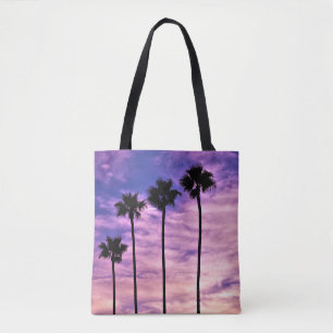 California Palm Tree Sunset Tote Bag