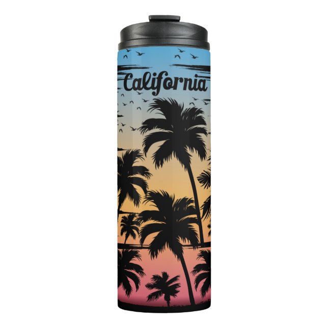 California Palm Tree Thermal Tumbler (Front)