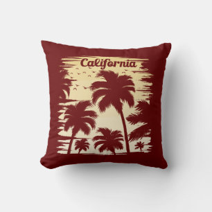 California Palm Tree Throw Pillow