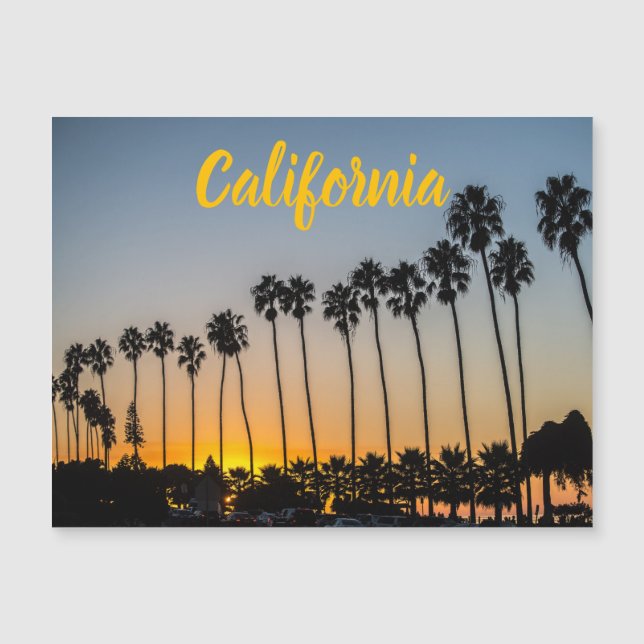 California | Palm Trees and Sunset at the Beach (Front)