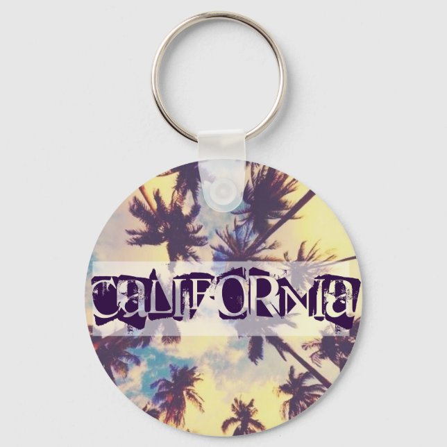 California Palm Trees Keychain (Front)