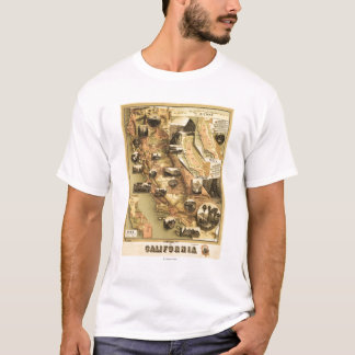 California Panoramic Map T-Shirt