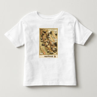 California Panoramic Map Toddler T-shirt