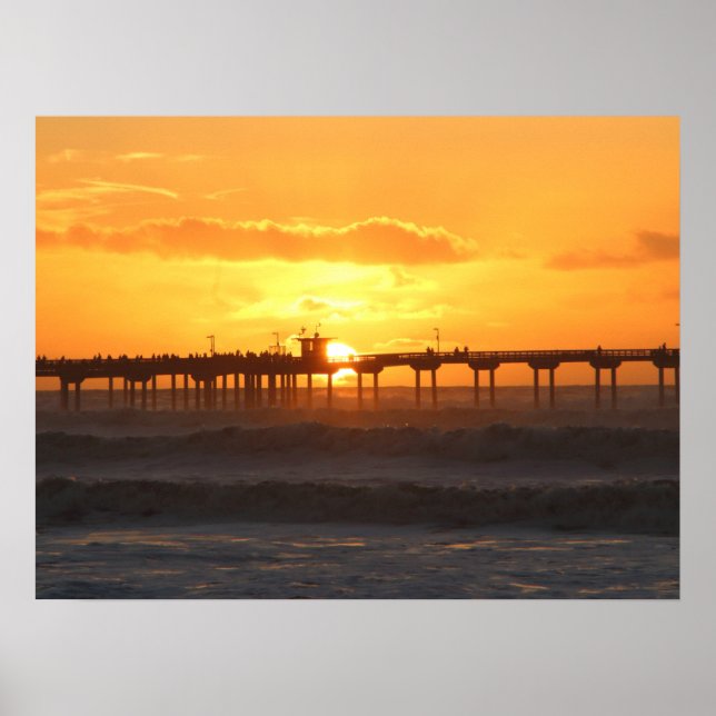 California Peer at Sunset Poster (Front)