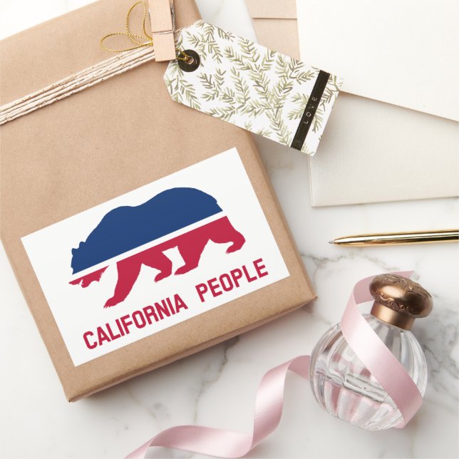 California People Rectangular Sticker (Gifting)