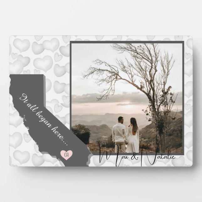 California, Photo Heart      Plaque (Front)
