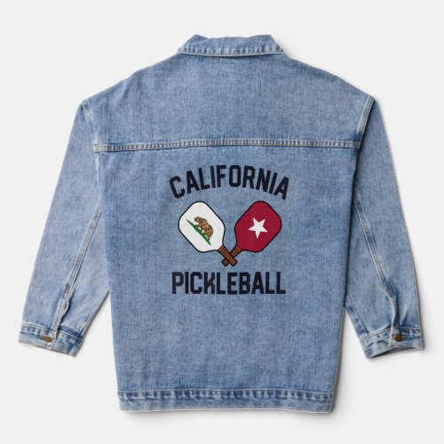 California Pickleball Team Los Angeles Pickle Ball Denim Jacket