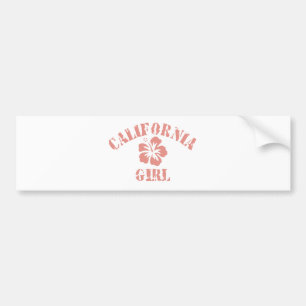 California Pink Girl Bumper Sticker