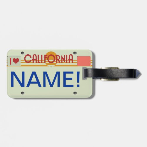 California Plate Luggage Tag