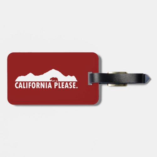 California Please Luggage Tag