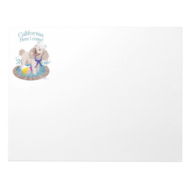 California Poodle Notepad (Front)