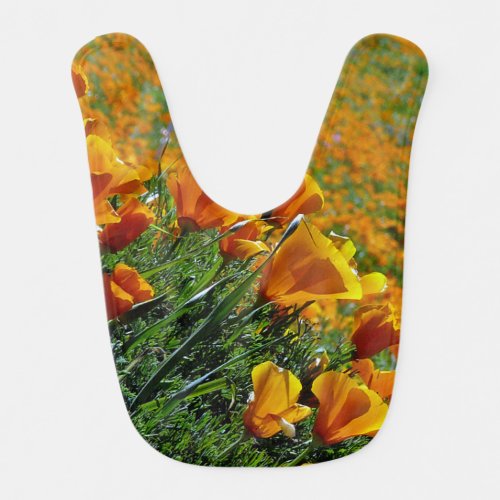 California Poppies Bib