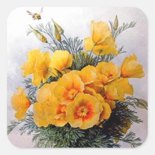 California Poppies by Paul de Longpre _ Sticker