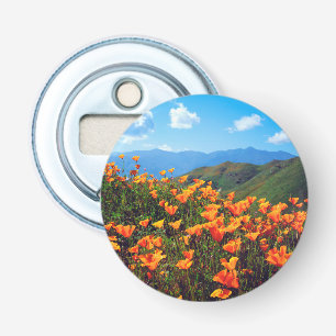 California poppies covering a hillside bottle opener