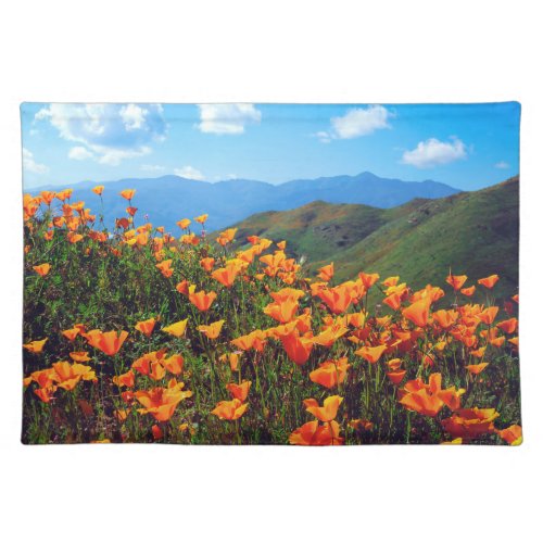 California Poppies Covering a Hillside Cloth Placemat