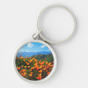 California poppies covering a hillside keychain