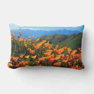 California poppies covering a hillside lumbar pillow
