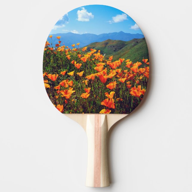 California poppies covering a hillside Ping-Pong paddle (Front)