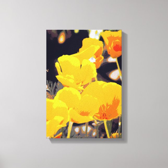 California Poppies Digital Art Canvas Print (Front)