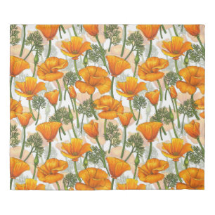 California poppies duvet cover