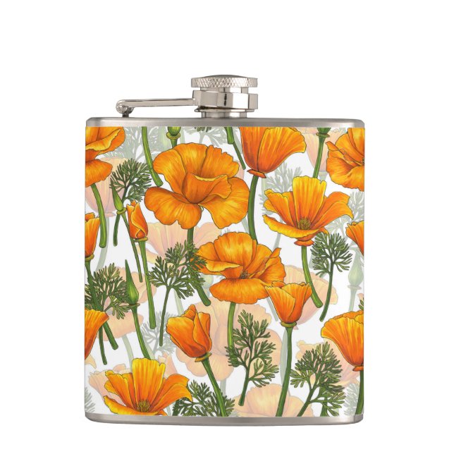 California poppies flask (Front)