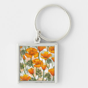California poppies keychain