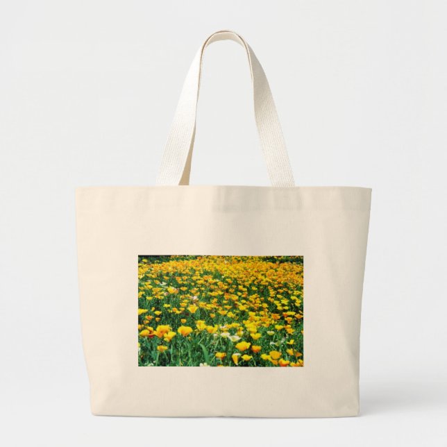 California Poppies Large Tote Bag (Front)