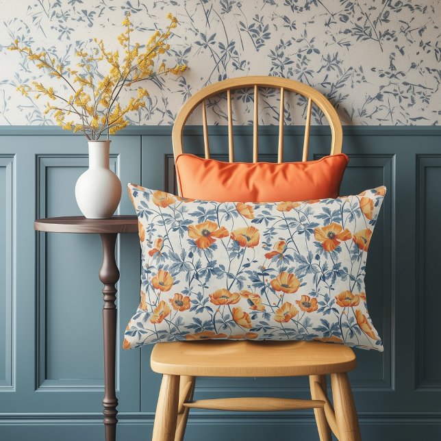 California Poppies Lumbar Pillow (Creator Uploaded)