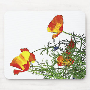 California poppies mouse pad