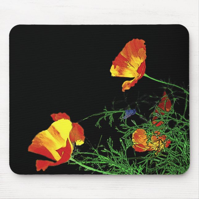 California poppies mouse pad (Front)
