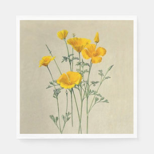 California Poppies Paper Napkins