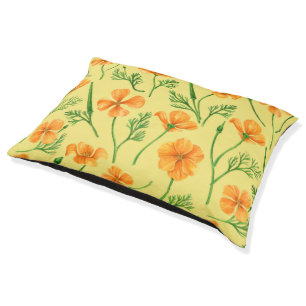 California poppies pet bed