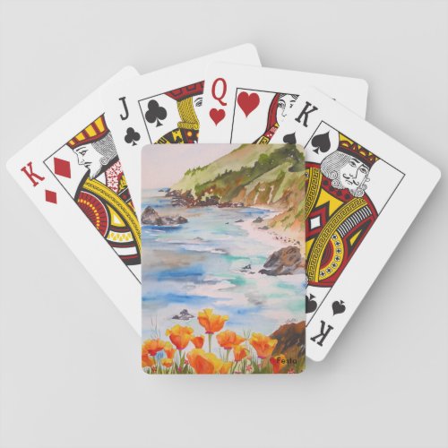 California Poppies Playing cards